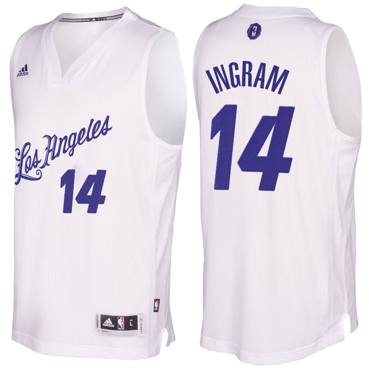 NBA Los Angeles Lakers #14 Brandon Ingram White 2016-17 Christmas Day Jersey NBA Los Angeles Lakers #14 Brandon Ingram White 2016-17 Christmas Day Jersey