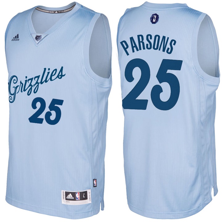 NBA Memphis Grizzlies #25 Chandler Parsons Light Blue 2016-17 Christmas Day Jersey