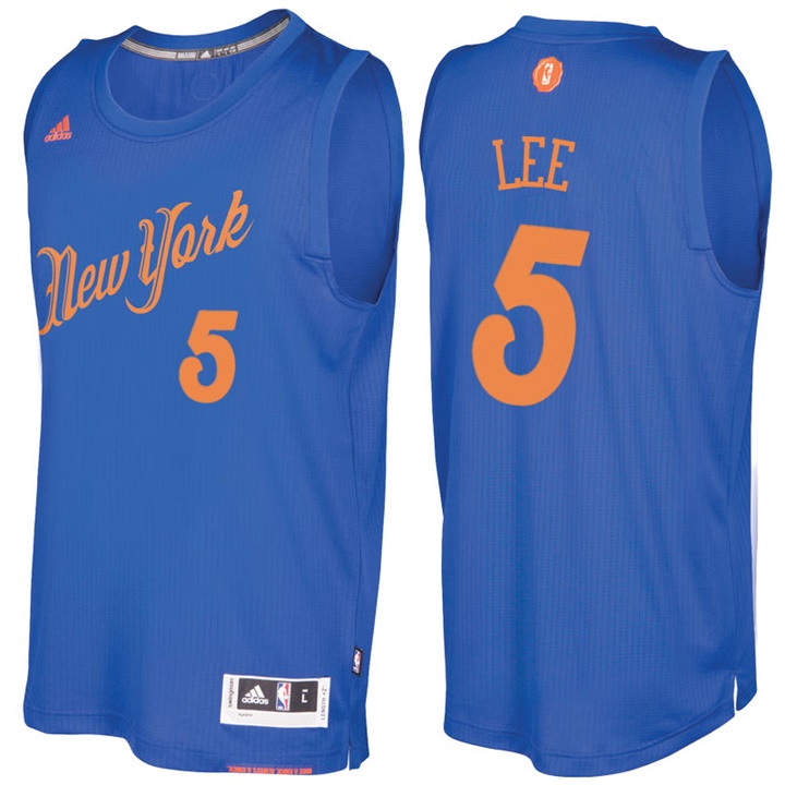 NBA New York Knicks #5 Courtney Lee Royal 2016-17 Christmas Day Jersey NBA New York Knicks #5 Courtney Lee Royal 2016-17 Christmas Day Jersey