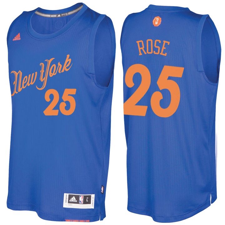 NBA New York Knicks #25 Derrick Rose Royal 2016-17 Christmas Day Jersey