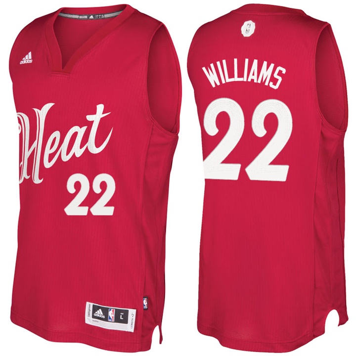 NBA Miami Heat #22 Derrick Williams Red 2016-17 Christmas Day Jersey NBA Miami Heat #22 Derrick Williams Red 2016-17 Christmas Day Jersey