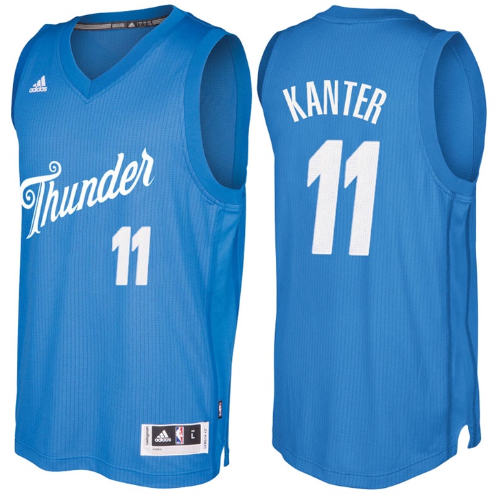 NBA Oklahoma City Thunder #11 Enes Kanter Blue 2016-17 Christmas Day Jersey NBA Oklahoma City Thunder #11 Enes Kanter Blue 2016-17 Christmas Day Jersey