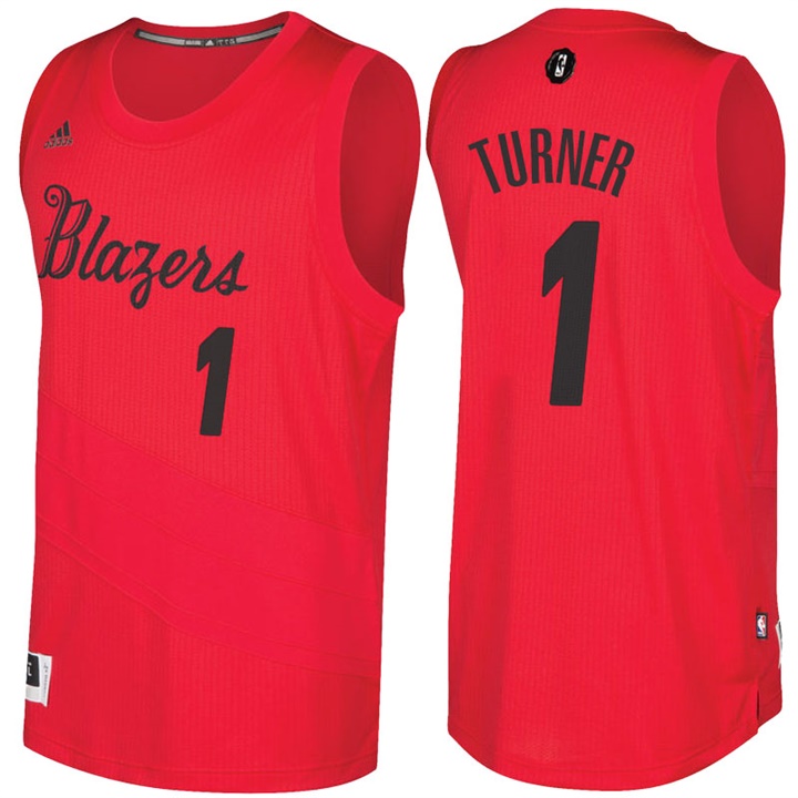 NBA Portland Trail Blazers #1 Evan Turner Red 2016-17 Christmas Day Jersey NBA Portland Trail Blazers #1 Evan Turner Red 2016-17 Christmas Day Jersey