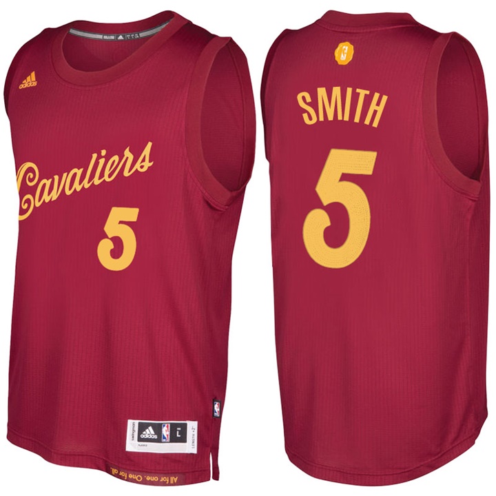 NBA Cleveland Cavaliers #5 J.R. Smith Burgundy 2016-17 Christmas Day Jersey