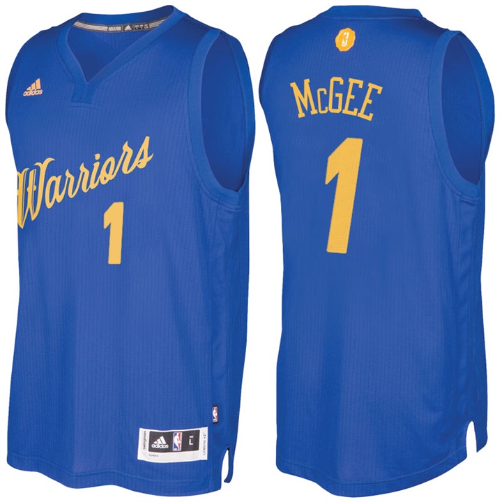 NBA Golden State Warriors #1 JaVale McGee Royal 2016-17 Christmas Day Jersey