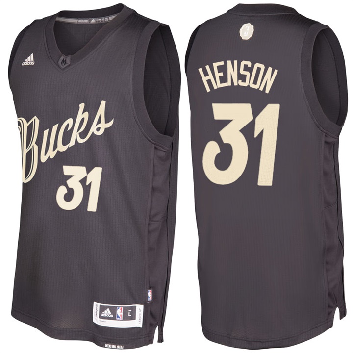 NBA Milwaukee Bucks #31 John Henson Black 2016-17 Christmas Day Jersey