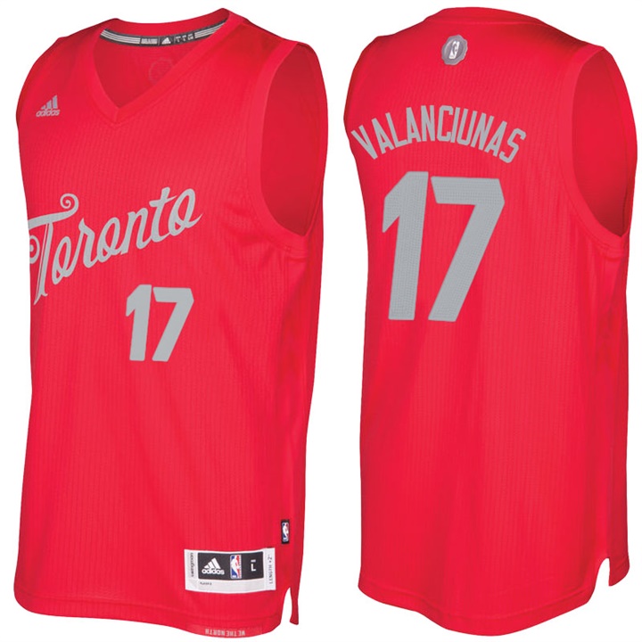 NBA Toronto Raptors #17 Jonas Valanciunas Red 2016-17 Christmas Day Jersey NBA Toronto Raptors #17 Jonas Valanciunas Red 2016-17 Christmas Day Jersey