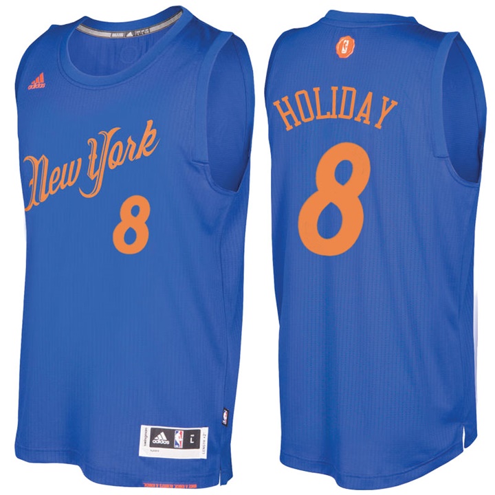 NBA New York Knicks #8 Justin Holiday Royal 2016-17 Christmas Day Jersey NBA New York Knicks #8 Justin Holiday Royal 2016-17 Christmas Day Jersey