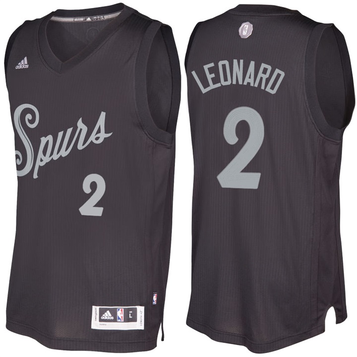NBA San Antonio Spurs #2 Kawhi Leonard Black 2016-17 Christmas Day Jersey