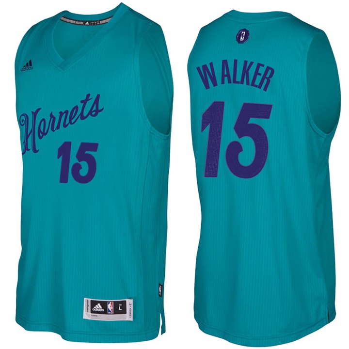 NBA Charlotte Hornets #15 Kemba Walker Teal 2016-17 Christmas Day Jersey