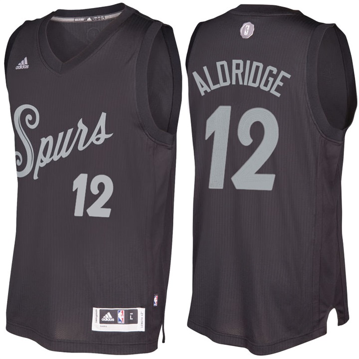 NBA San Antonio Spurs #12 LaMarcus Aldridge Black 2016-17 Christmas Day Jersey NBA San Antonio Spurs #12 LaMarcus Aldridge Black 2016-17 Christmas Day Jersey