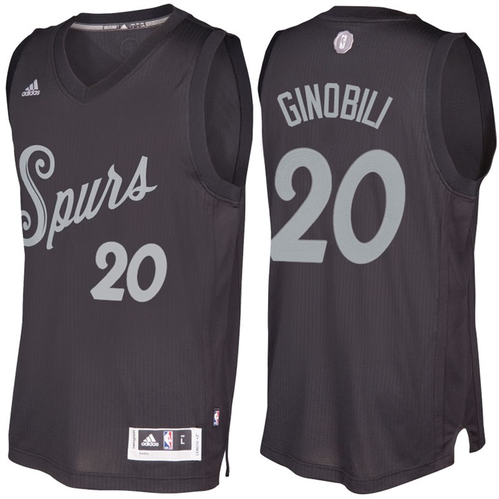 NBA San Antonio Spurs #20 Manu Ginobili Black 2016-17 Christmas Day Jersey NBA San Antonio Spurs #20 Manu Ginobili Black 2016-17 Christmas Day Jersey