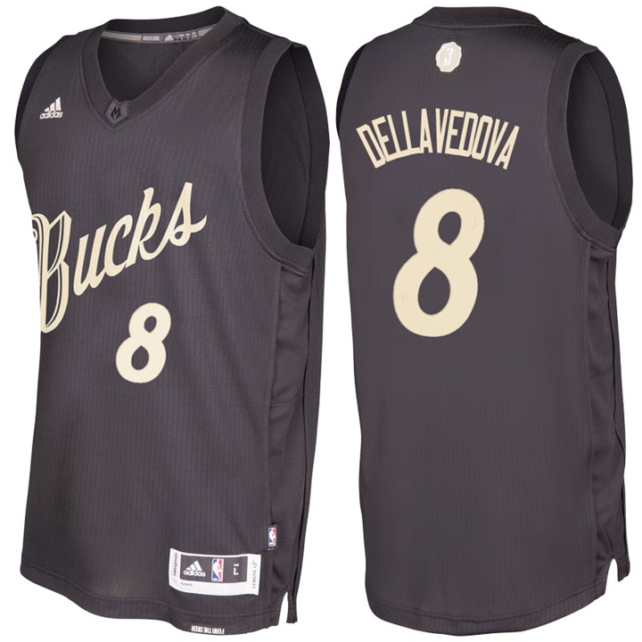 NBA Milwaukee Bucks #8 Matthew Dellavedova Black 2016-17 Christmas Day Jersey