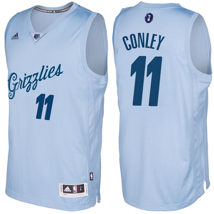 NBA Memphis Grizzlies #11 Mike Conley Light Blue 2016-17 Christmas Day Jersey