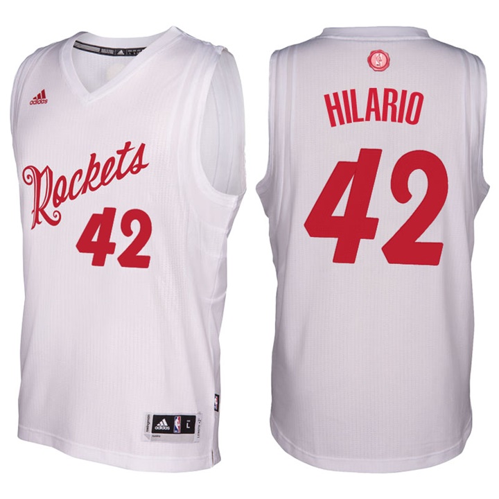 NBA Houston Rockets #42 Nene Hilario White 2016-17 Christmas Day Jersey