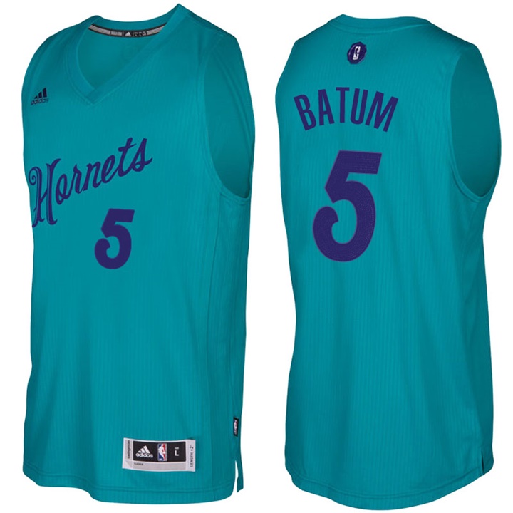 NBA Charlotte Hornets #5 Nicolas Batum Teal 2016-17 Christmas Day Jersey NBA Charlotte Hornets #5 Nicolas Batum Teal 2016-17 Christmas Day Jersey