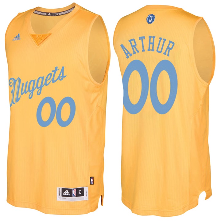 NBA Denver Nuggets #00 Darrell Arthur Gold 2016-17 Christmas Day Jersey NBA Denver Nuggets #00 Darrell Arthur Gold 2016-17 Christmas Day Jersey