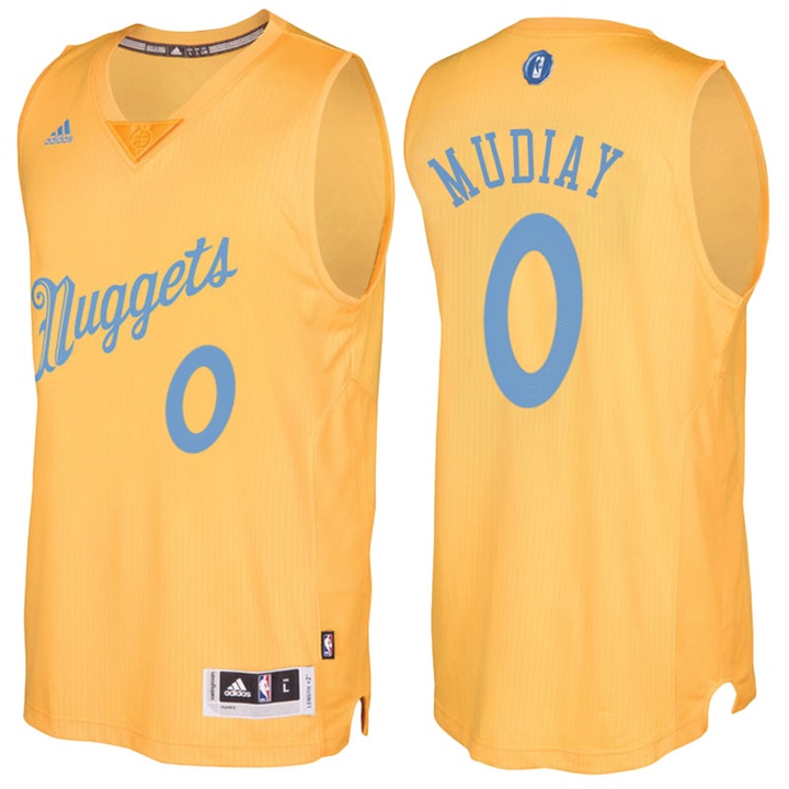 NBA Denver Nuggets #0 Emmanuel Mudiay Gold 2016-17 Christmas Day Jersey NBA Denver Nuggets #0 Emmanuel Mudiay Gold 2016-17 Christmas Day Jersey