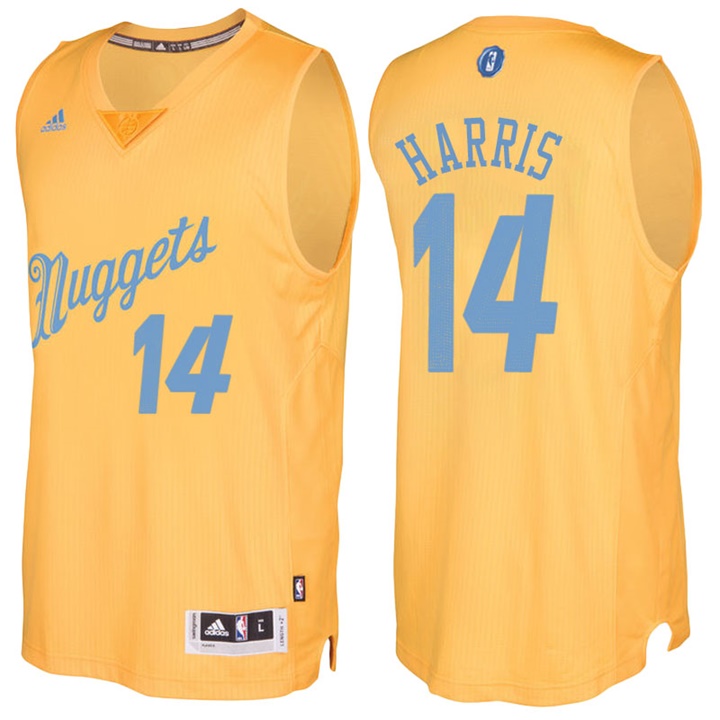 NBA Denver Nuggets #14 Gary Harris Gold 2016-17 Christmas Day Jersey