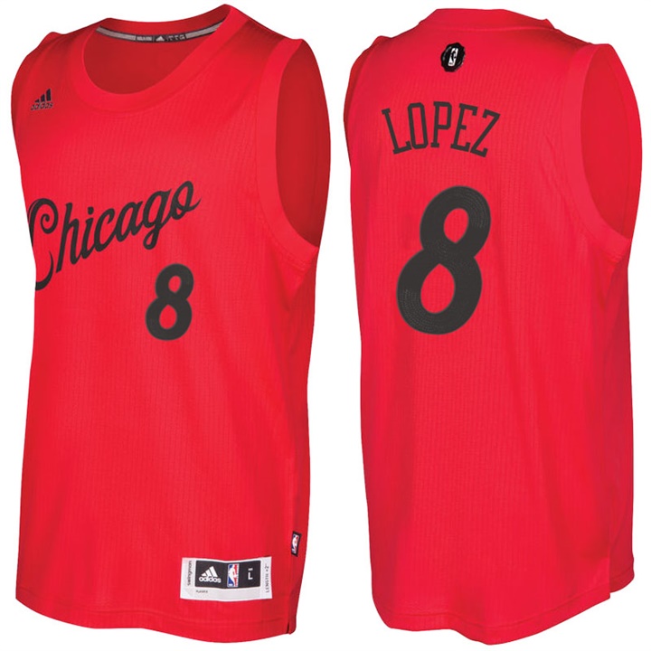 NBA Chicago Bulls #8 Robin Lopez Red 2016-17 Christmas Day Jersey NBA Chicago Bulls #8 Robin Lopez Red 2016-17 Christmas Day Jersey