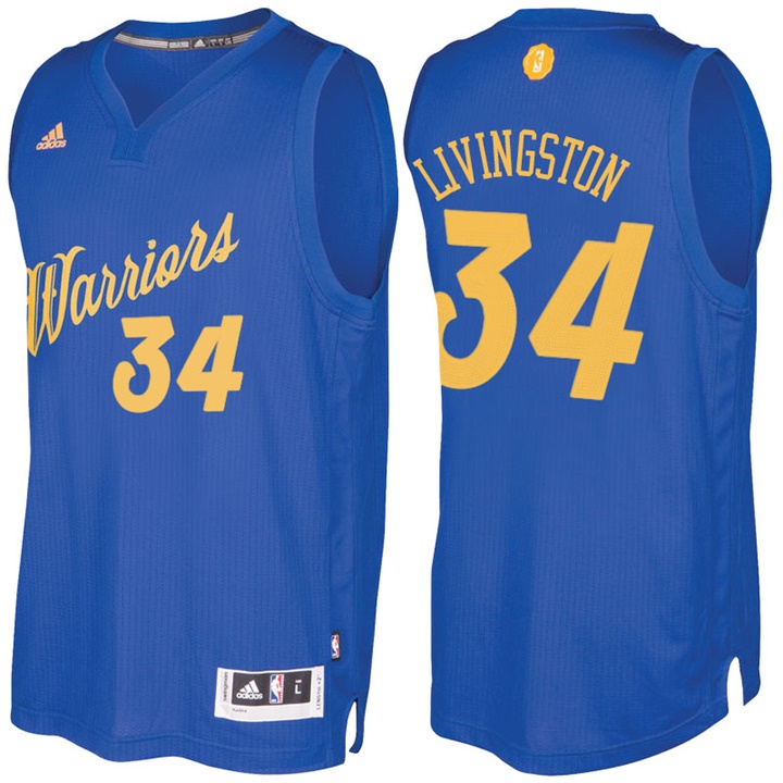 NBA Golden State Warriors #34 Shaun Livingston Royal 2016-17 Christmas Day Jersey