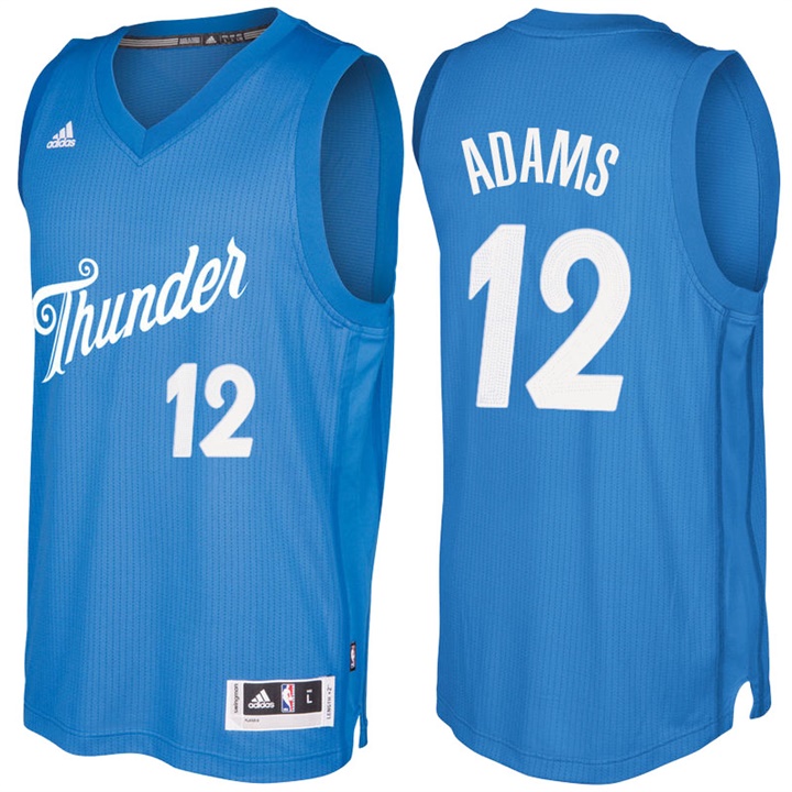 NBA Oklahoma City Thunder #12 Steven Adams Blue 2016-17 Christmas Day Jersey