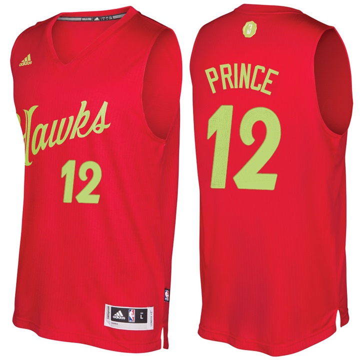 NBA Atlanta Hawks #12 Taurean Prince Red 2016-17 Christmas Day Jersey NBA Atlanta Hawks #12 Taurean Prince Red 2016-17 Christmas Day Jersey