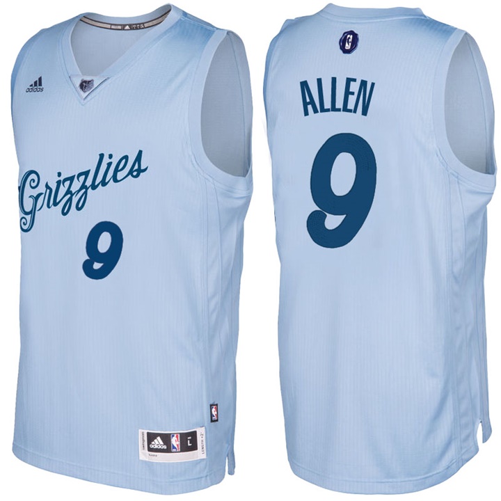 NBA Memphis Grizzlies #9 Tony Allen Light Blue 2016-17 Christmas Day Jersey
