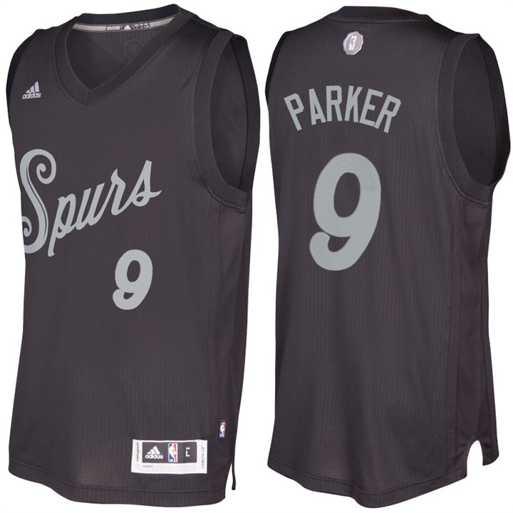 NBA San Antonio Spurs #9 Tony Parker Black 2016-17 Christmas Day Jersey