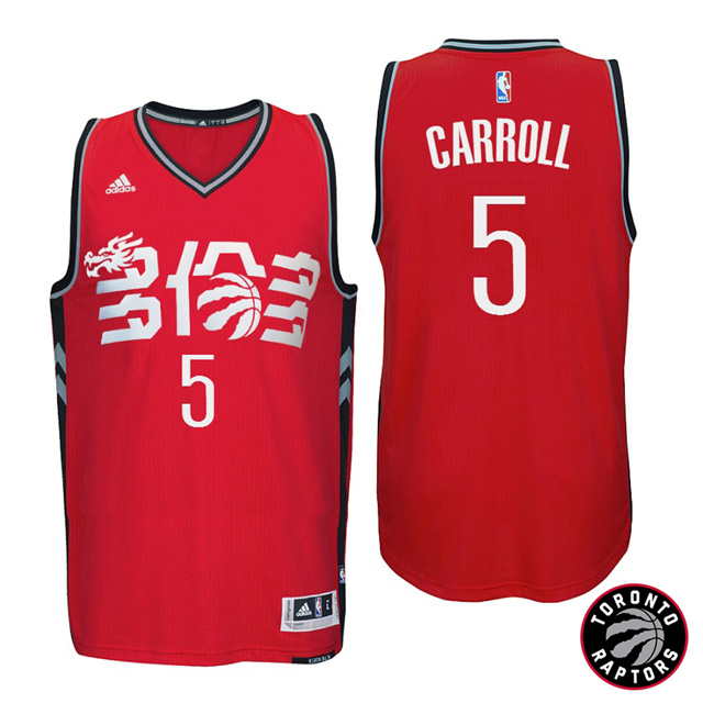 2016-17 Season DeMarre Carroll Toronto Raptors #5 Chinese New Year Alternate Red Jersey