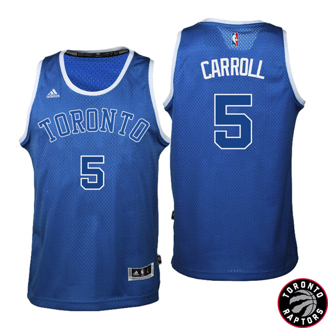 2016-17 Season DeMarre Carroll Toronto Raptors #5 Huskies New Alternate Blue Jersey