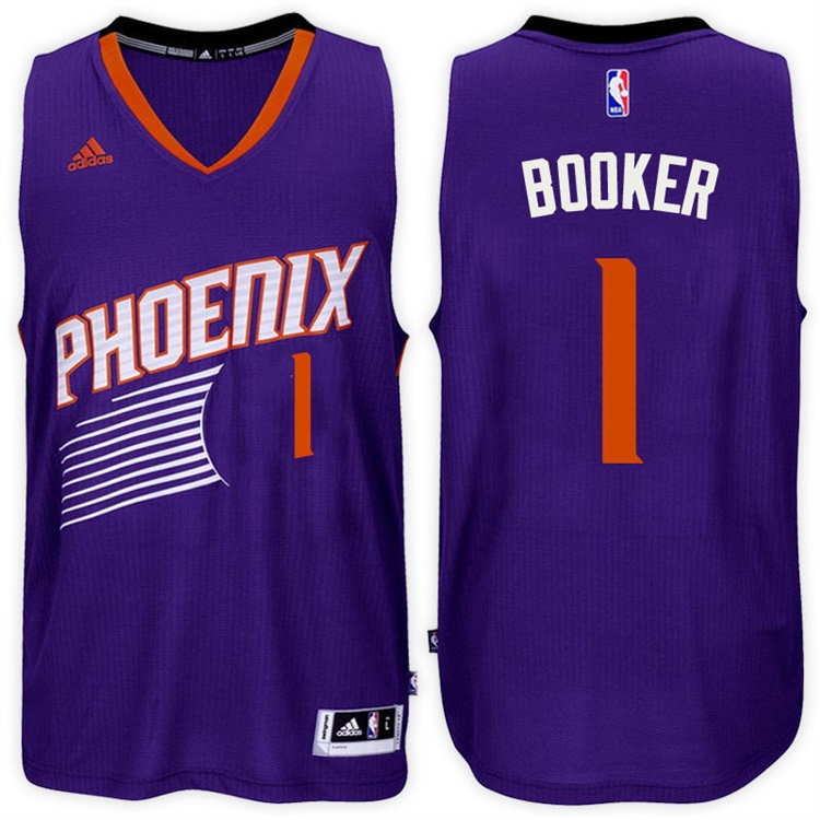 2016-17 Season Devin Booker Phoenix Suns #1 New Swingman Road Purple Jersey 2016-17 Season Devin Booker Phoenix Suns #1 New Swingman Road Purple Jersey