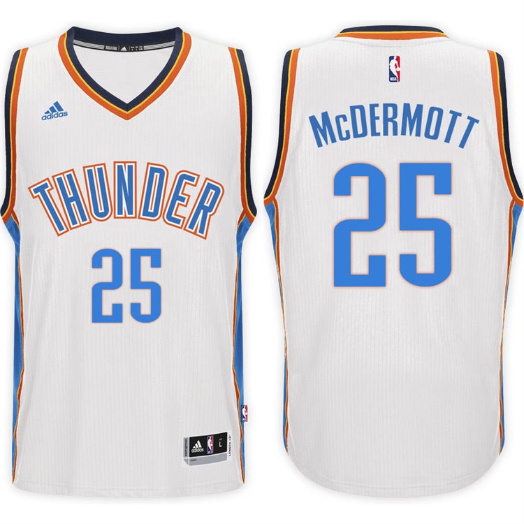 2016-17 Season Doug McDermott Oklahoma City Thunder #25 New Swingman Home White Jersey 2016-17 Season Doug McDermott Oklahoma City Thunder #25 New Swingman Home White Jersey