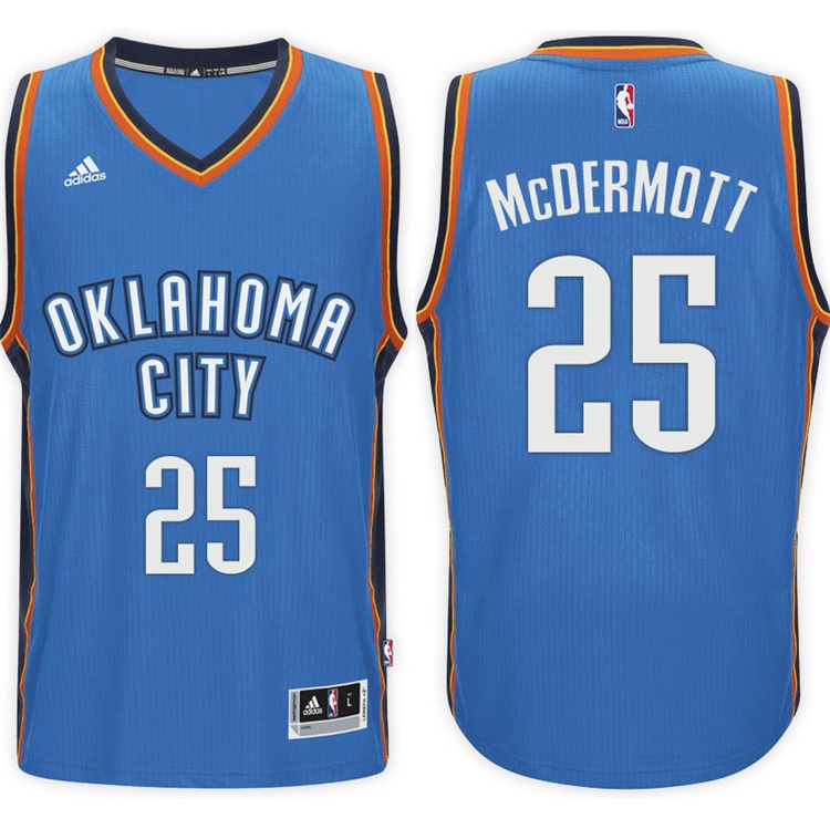 2016-17 Season Doug McDermott Oklahoma City Thunder #25 New Swingman Road Blue Jersey 2016-17 Season Doug McDermott Oklahoma City Thunder #25 New Swingman Road Blue Jersey