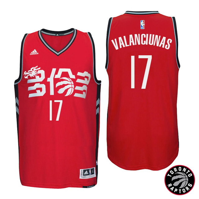 2016-17 Season Jonas Valanciunas Toronto Raptors #17 Chinese New Year Alternate Red Jersey 2016-17 Season Jonas Valanciunas Toronto Raptors #17 Chinese New Year Alternate Red Jersey
