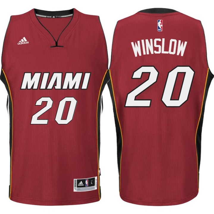 2016-17 Season Justise Winslow Miami Heat #20 New Swingman Road Red Jersey