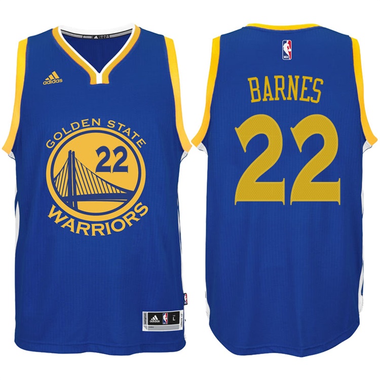 2016-17 Season Matt Barnes Golden State Warriors #22 New Swingman Road Blue Jersey