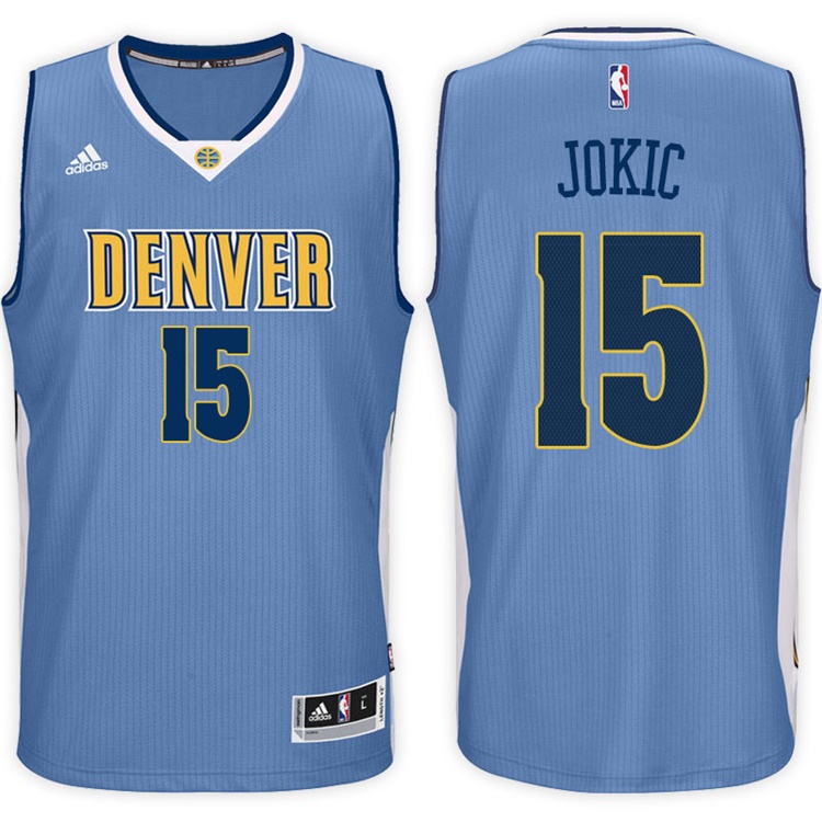 2016-17 Season Nikola Jokic Denver Nuggets #15 New Swingman Road Light Blue Jersey