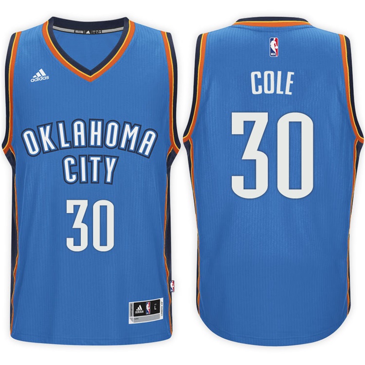 2016-17 Season Norris Cole Oklahoma City Thunder #30 New Swingman Road Blue Jersey 2016-17 Season Norris Cole Oklahoma City Thunder #30 New Swingman Road Blue Jersey