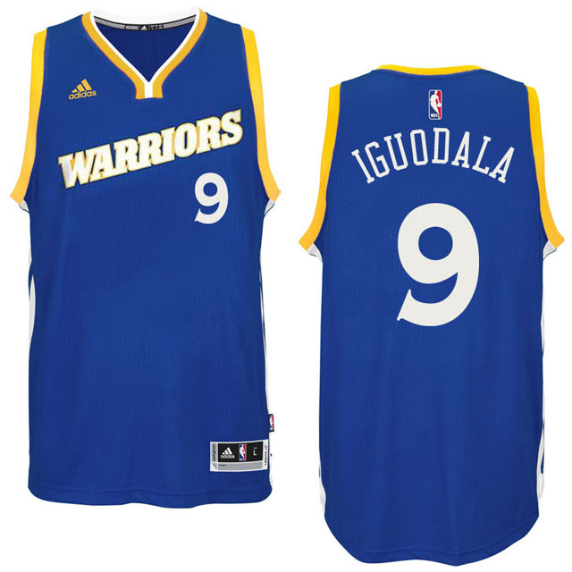 2016-17 Season Golden State Warriors #9 Run TMC Royal Crossover Alternate Swingman Jersey-Andre Iguodala
