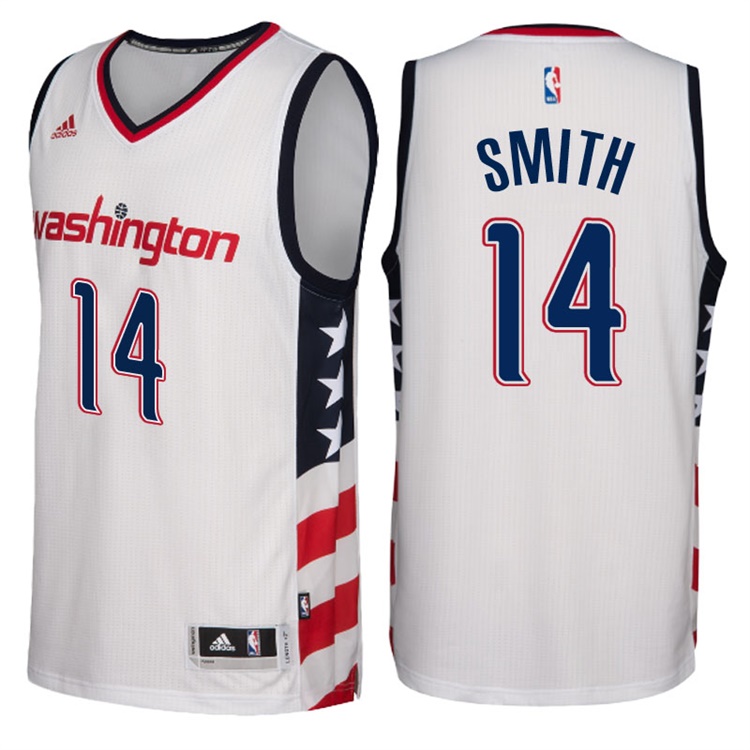 2016-17 Season Washington Wizards #14 Star & Stripes White Alternate New Swingman Jersey-Jason Smith 2016-17 Season Washington Wizards #14 Star & Stripes White Alternate New Swingman Jersey-Jason Smith