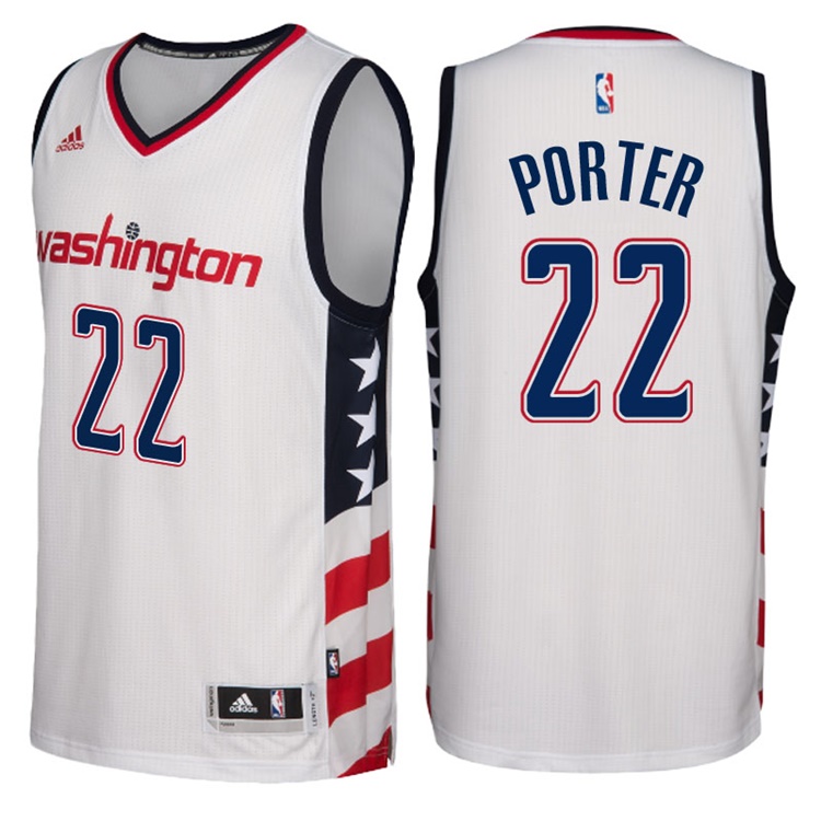 2016-17 Season Washington Wizards #22 Star & Stripes White Alternate New Swingman Jersey-John Wall 2016-17 Season Washington Wizards #22 Star & Stripes White Alternate New Swingman Jersey-John Wall