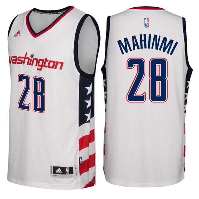 2016-17 Season Washington Wizards #28 Star & Stripes White Alternate New Swingman Jersey-Ian Mahinmi 2016-17 Season Washington Wizards #28 Star & Stripes White Alternate New Swingman Jersey-Ian Mahinmi