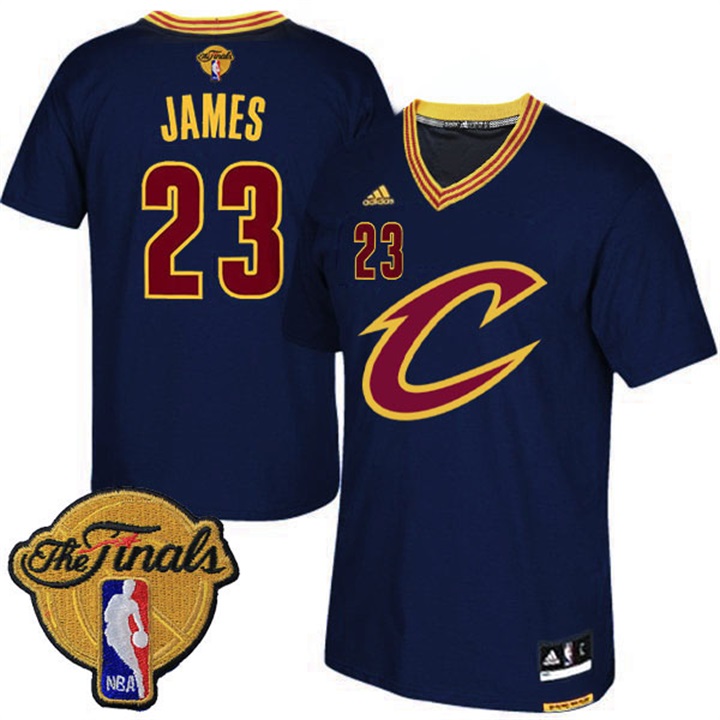 Lebron James Cleveland Cavaliers #23 2016 NBA Finals Black Short Sleeve Jersey