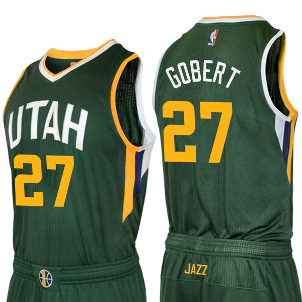 Rudy Gobert Utah Jazz #27 2016 New Swingman Alternate Green Jersey