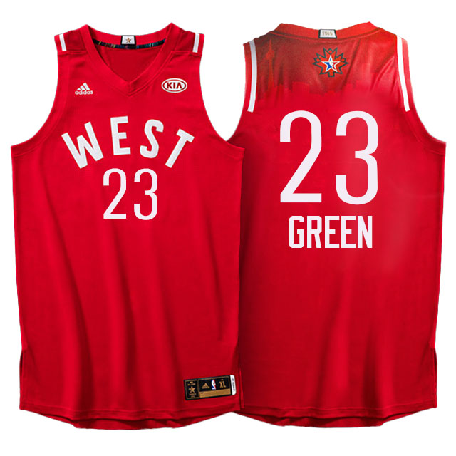 NBA 2016 Toronto All Star Western Conference Warriors #23 Draymond Green Red Jersey