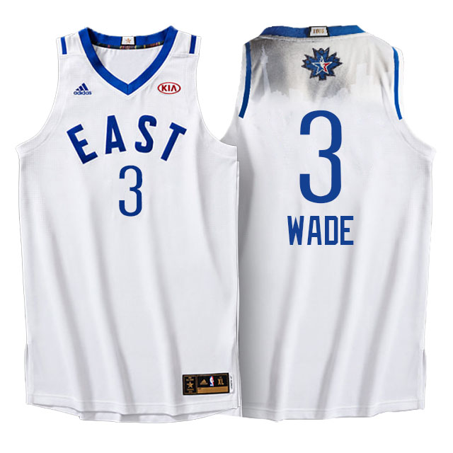 NBA 2016 Toronto All Star Eastern Conference Heat #3 Dwyane Wade White Jersey