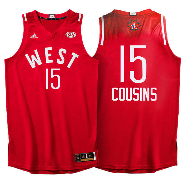 NBA 2016 Toronto All Star Western Conference Kings #15 DeMarcus Cousins Red Jersey