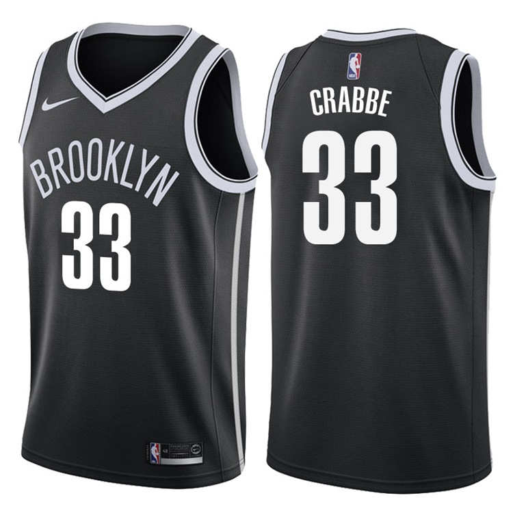 2017-18 Season Allen Crabbe Brooklyn Nets #33 Icon Black Swingman Jersey