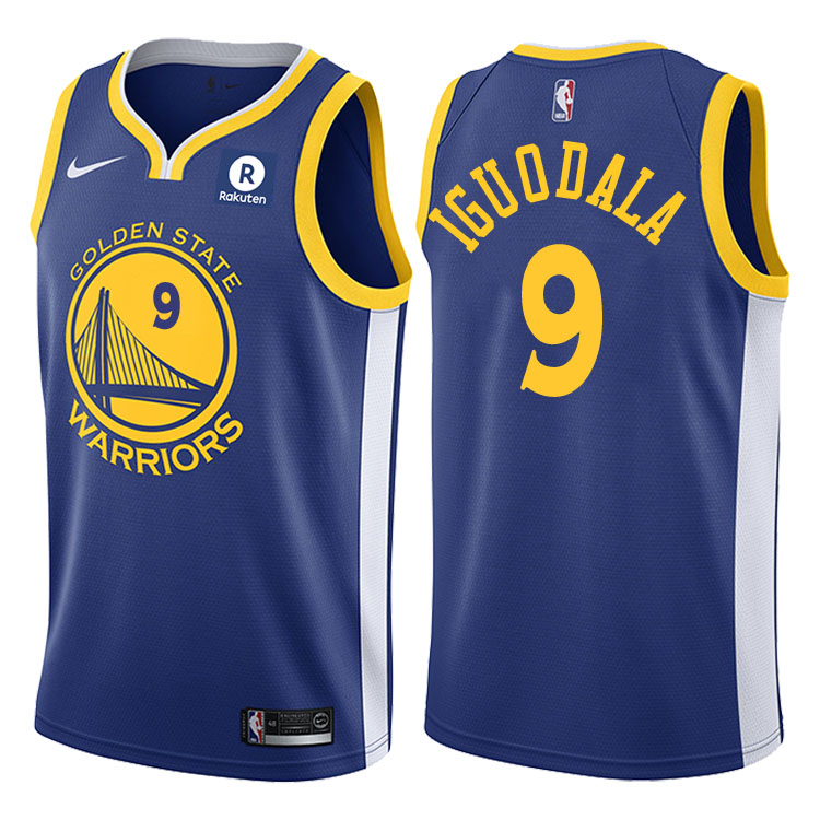 2017-18 Season Andre Iguodala Golden State Warriors #9 Icon Rakuten Royal Jersey